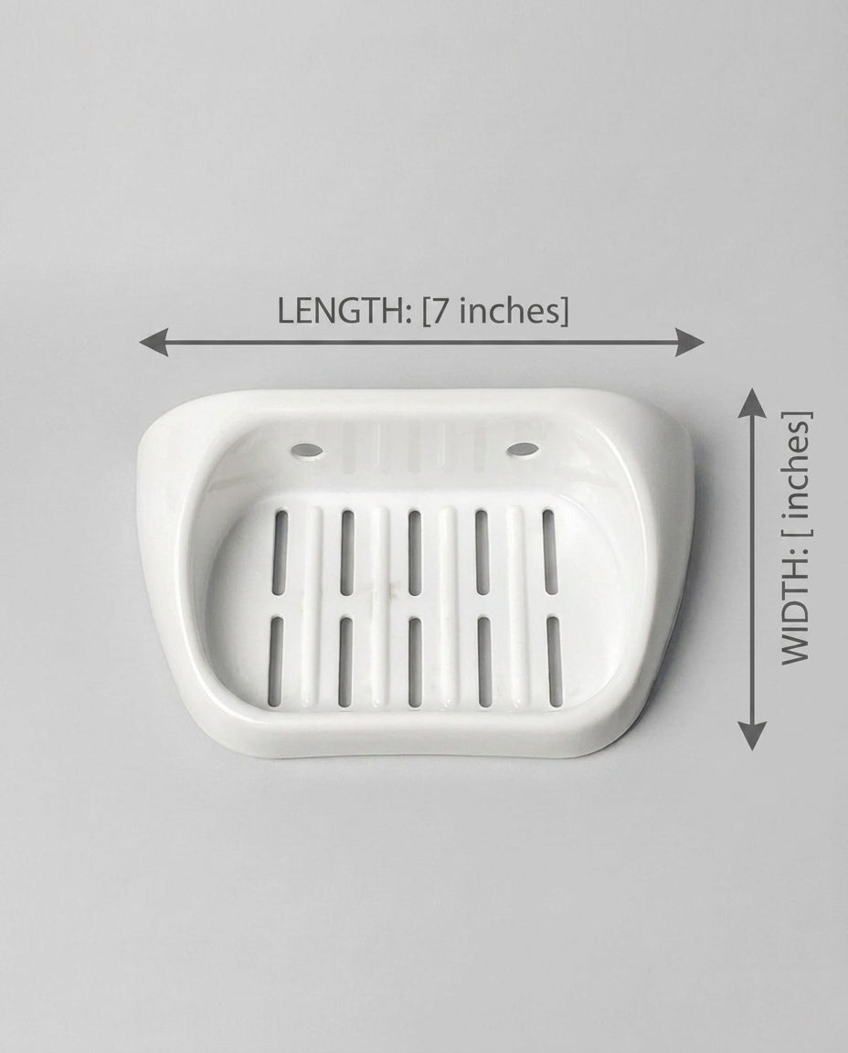 5-Piece Complete White Bathroom Accessory Set - Wall Mounted Self-Adhesive Organizers