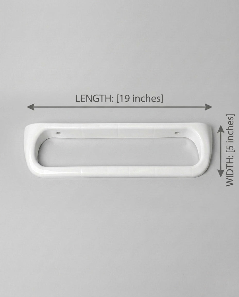 5-Piece Complete White Bathroom Accessory Set - Wall Mounted Self-Adhesive Organizers